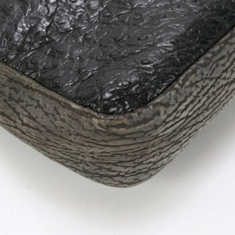 Gucci sharkskin patchwork ostrich leather shoulde… - image 8